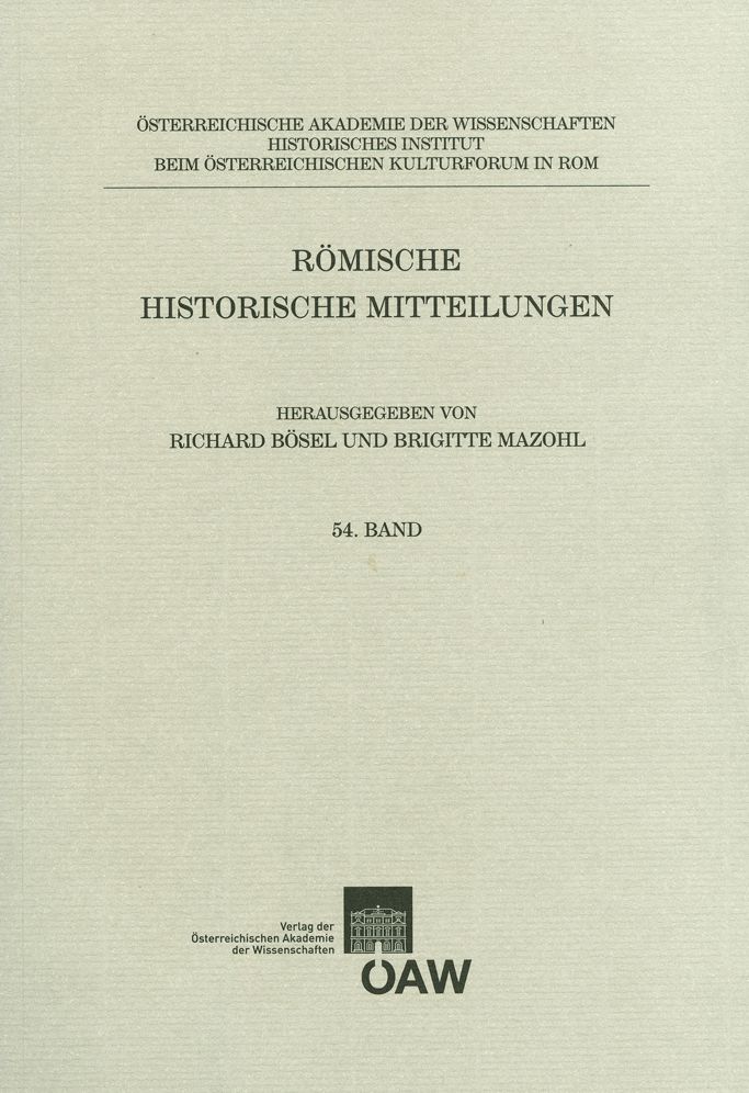 Romische Historische Mitteilungen 54. Band