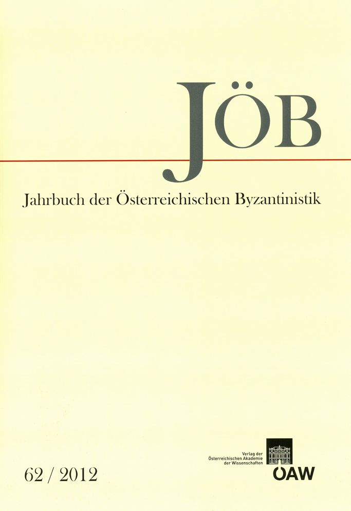 Jahrbuch der Osterreichischen Byzantinistik Band 62/2012