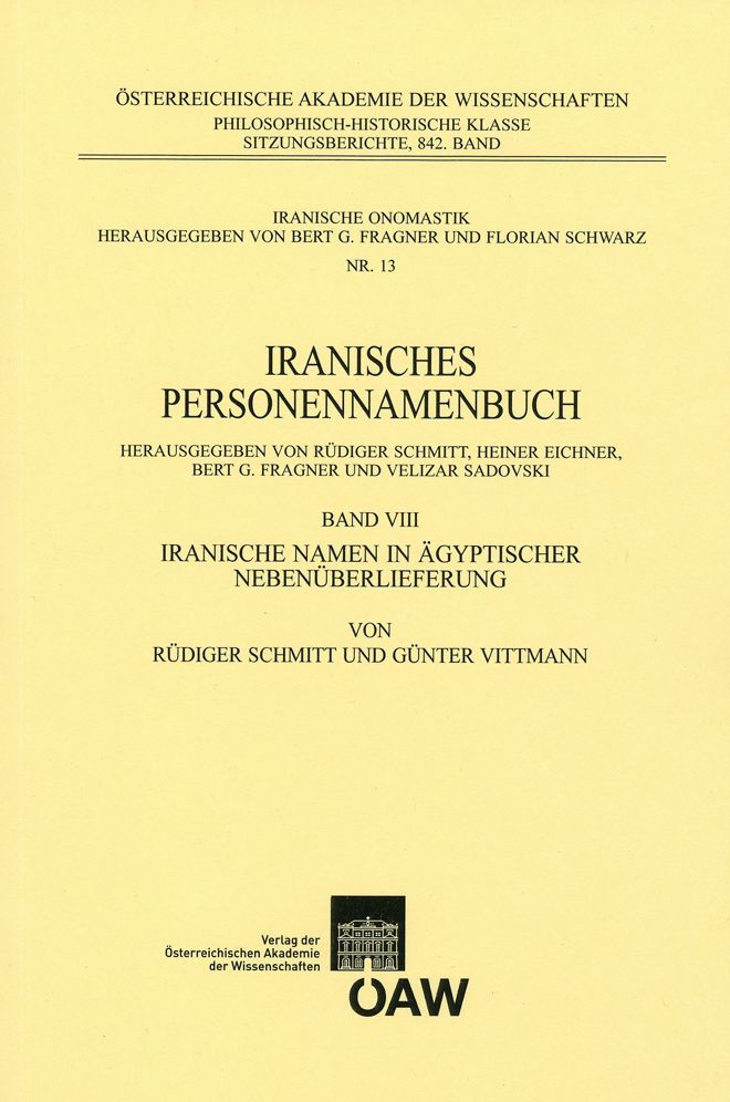 Iranische Namen in Agyptischer Nebenuberlieferung