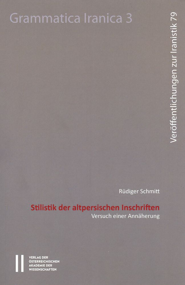 Stilistik der altpersischen Inschriften: Versuch einer Annaherung