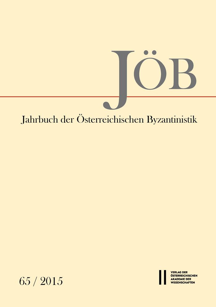 Jahrbuch der osterreichischen Byzantinistik Band 65/2015
