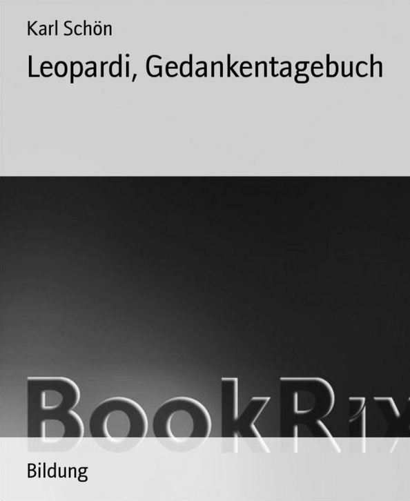 Leopardi, Gedankentagebuch