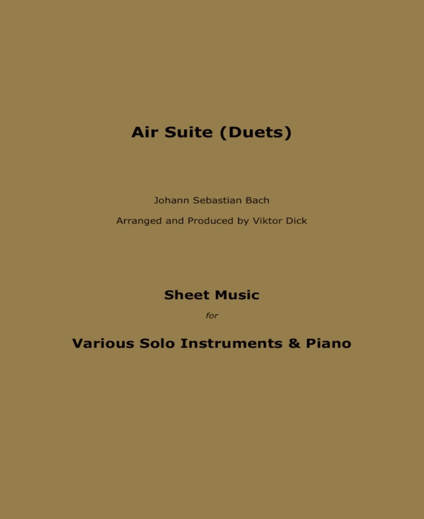 Air Suite (Duets): Sheet Music for Various Solo instruments & Piano