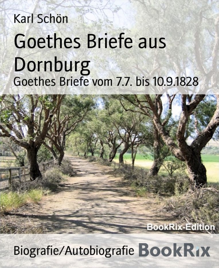 Goethes Briefe aus Dornburg: Goethes Briefe vom 7.7. bis 10.9.1828