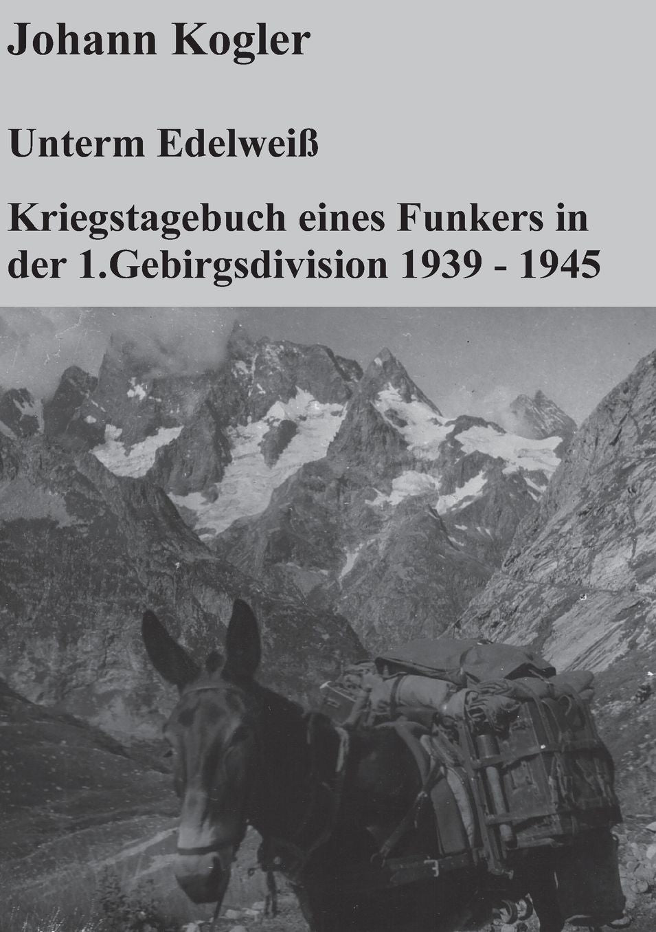 Unterm EdelweiÃY Kriegstagebuch eines Funkers der 1. Gebirgsdivision