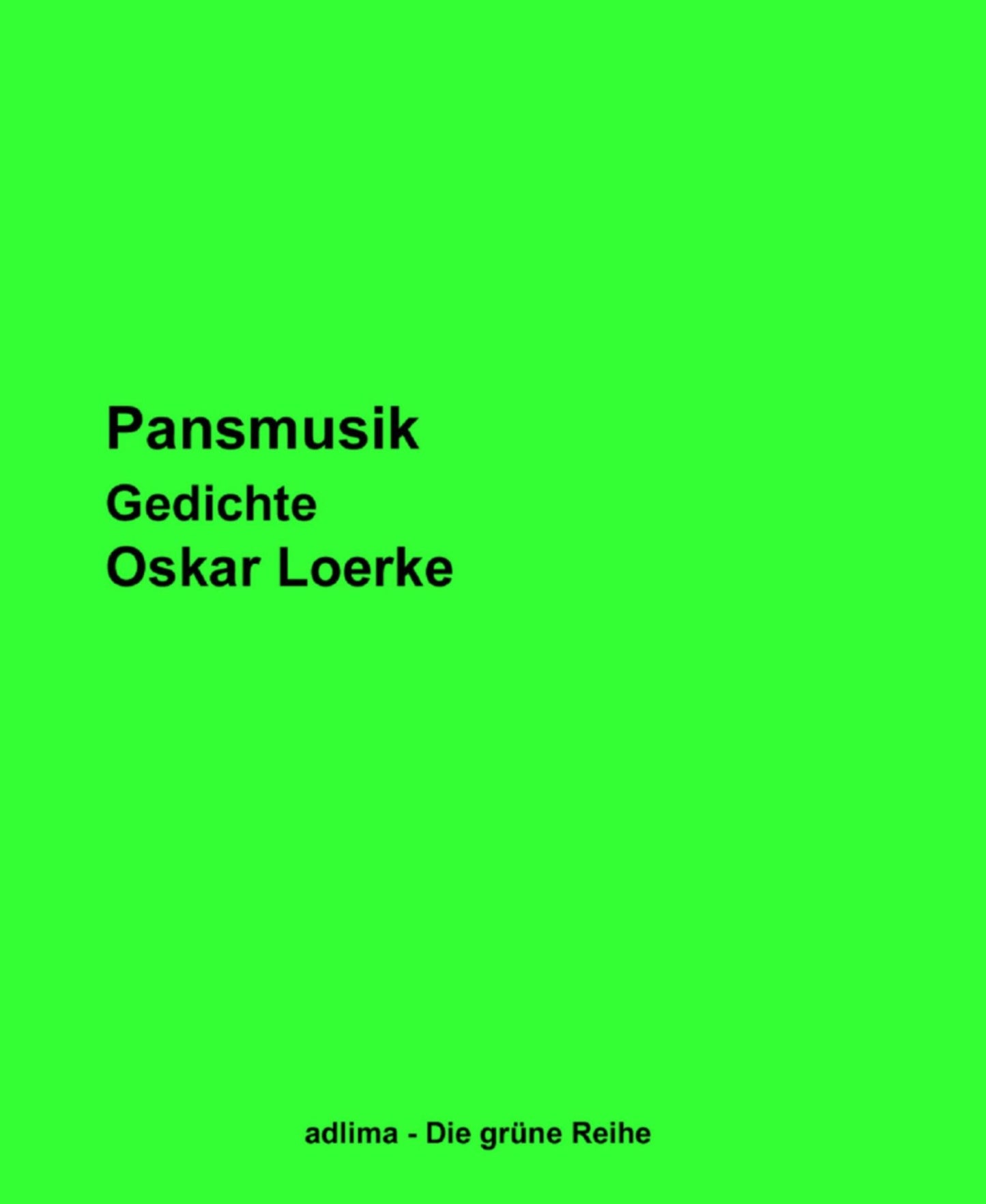 Pansmusik: Gedichte