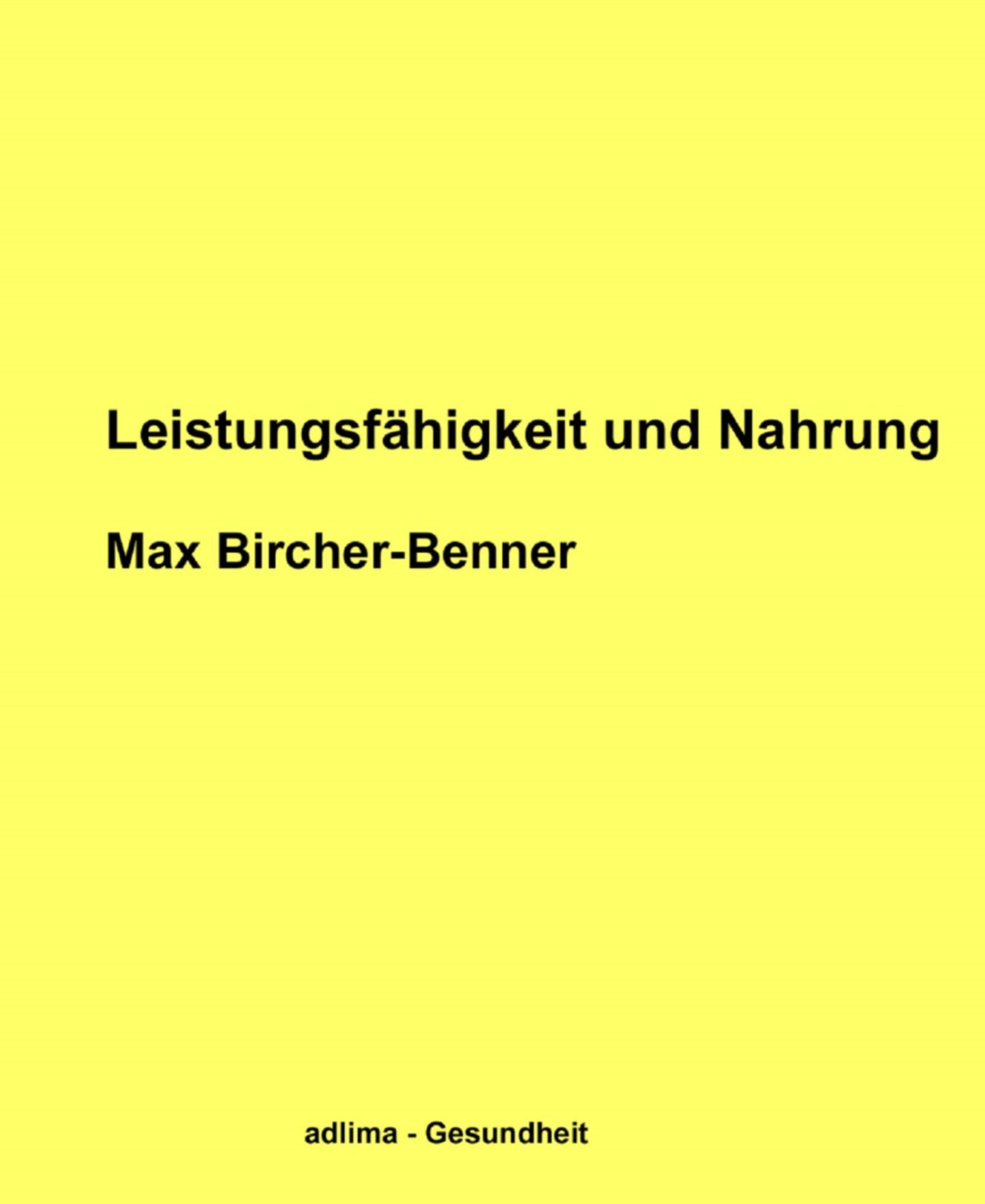 Leistungsfähigkeit und Nahrung