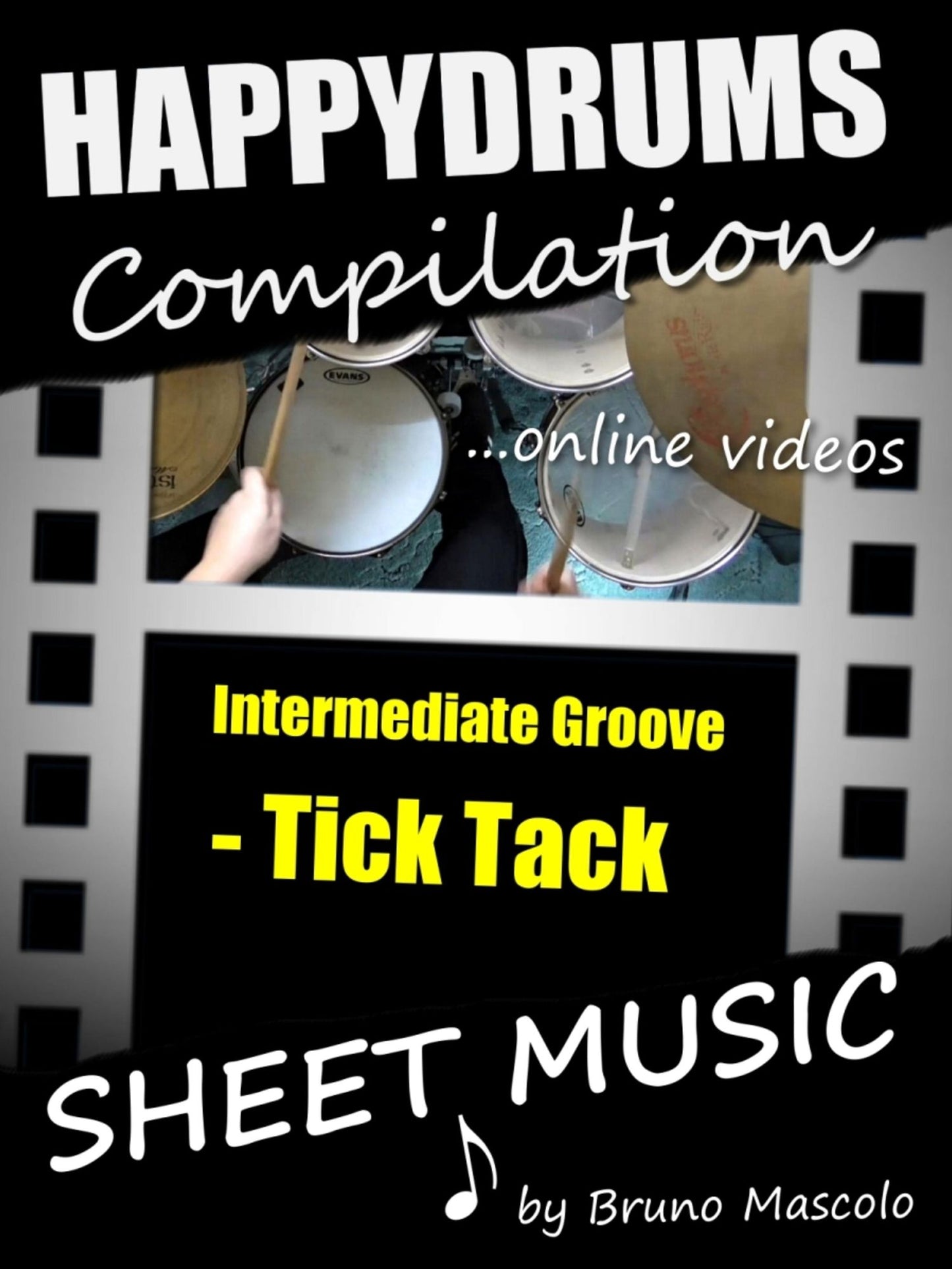 Happydrums Compilation "Tick Tack": Drum Set Example with Sheet Music & Online Video + Bonus