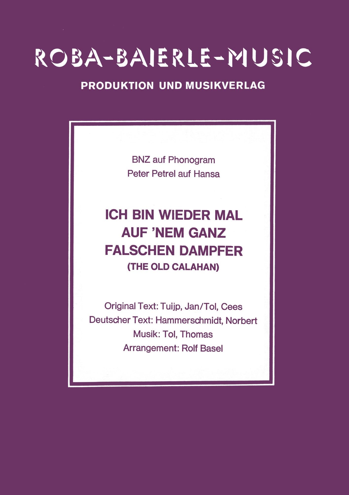 Ich bin wieder mal auf 'nem ganz falschen Dampfer