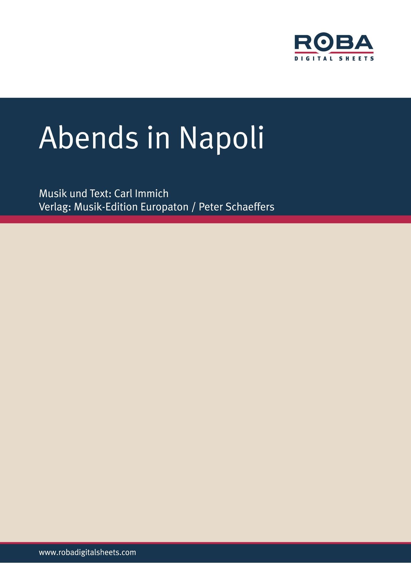 Abends in Napoli: Abends, wenn im schönen Napoli die Mandolinen erklingen
