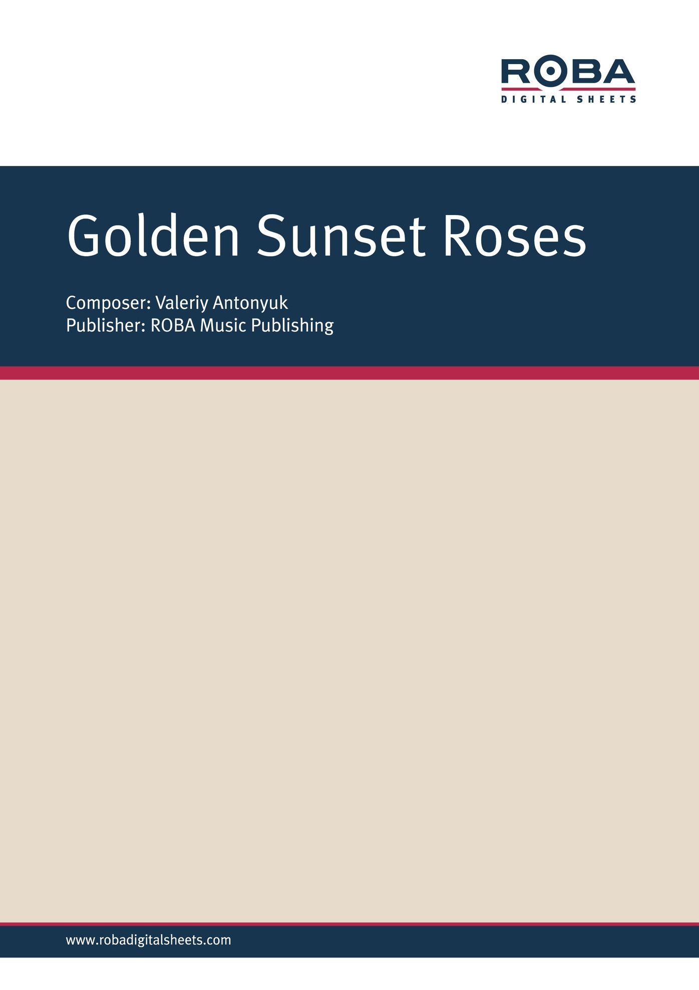 Golden Sunset Roses: Song for soprano and piano on the lyrics of I. Annenskii