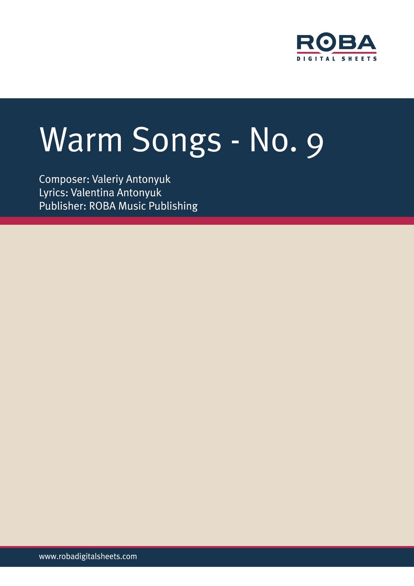 Warm Songs No 9: for soprano and piano