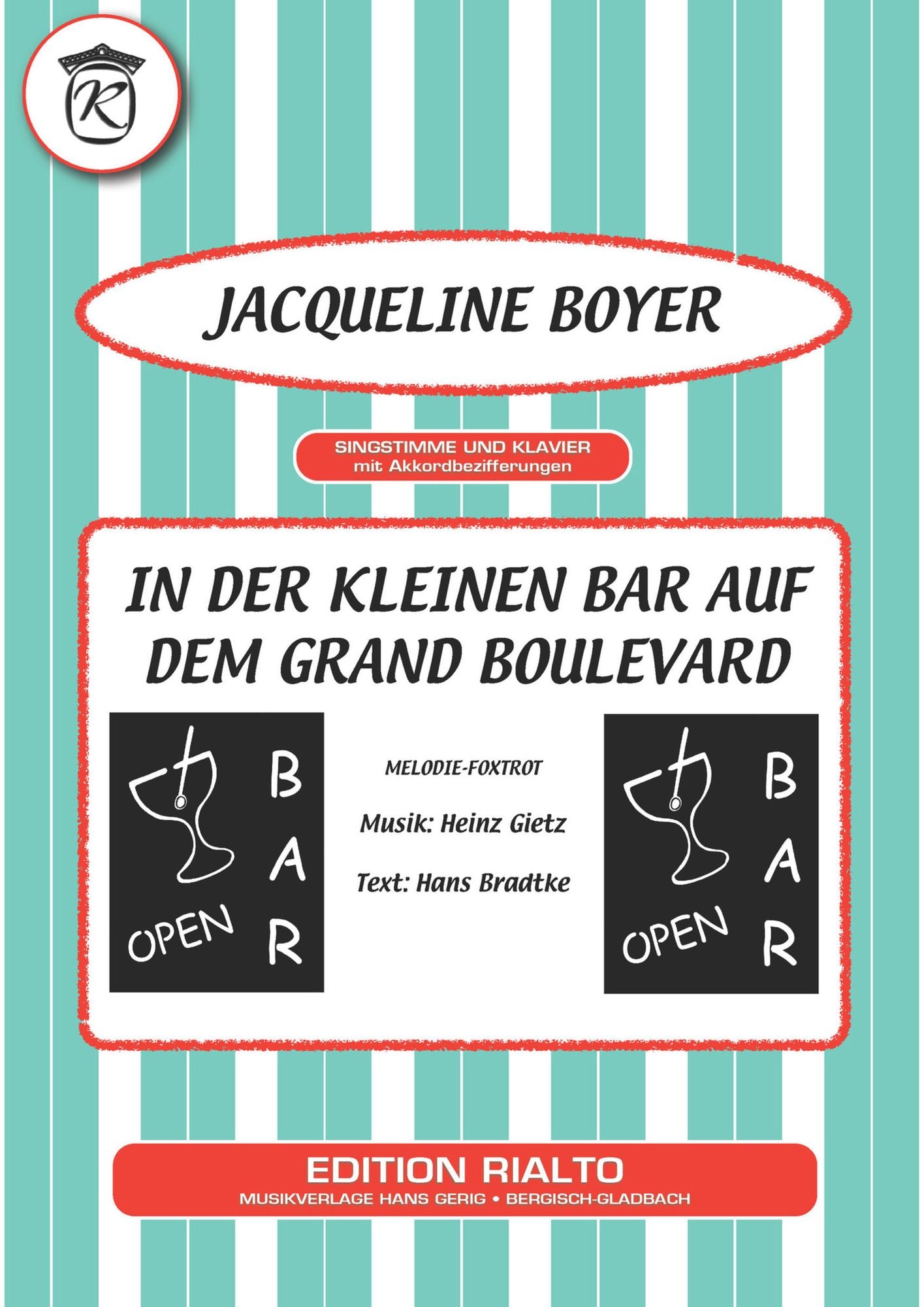 In der kleinen Bar auf dem Grand Boulevard