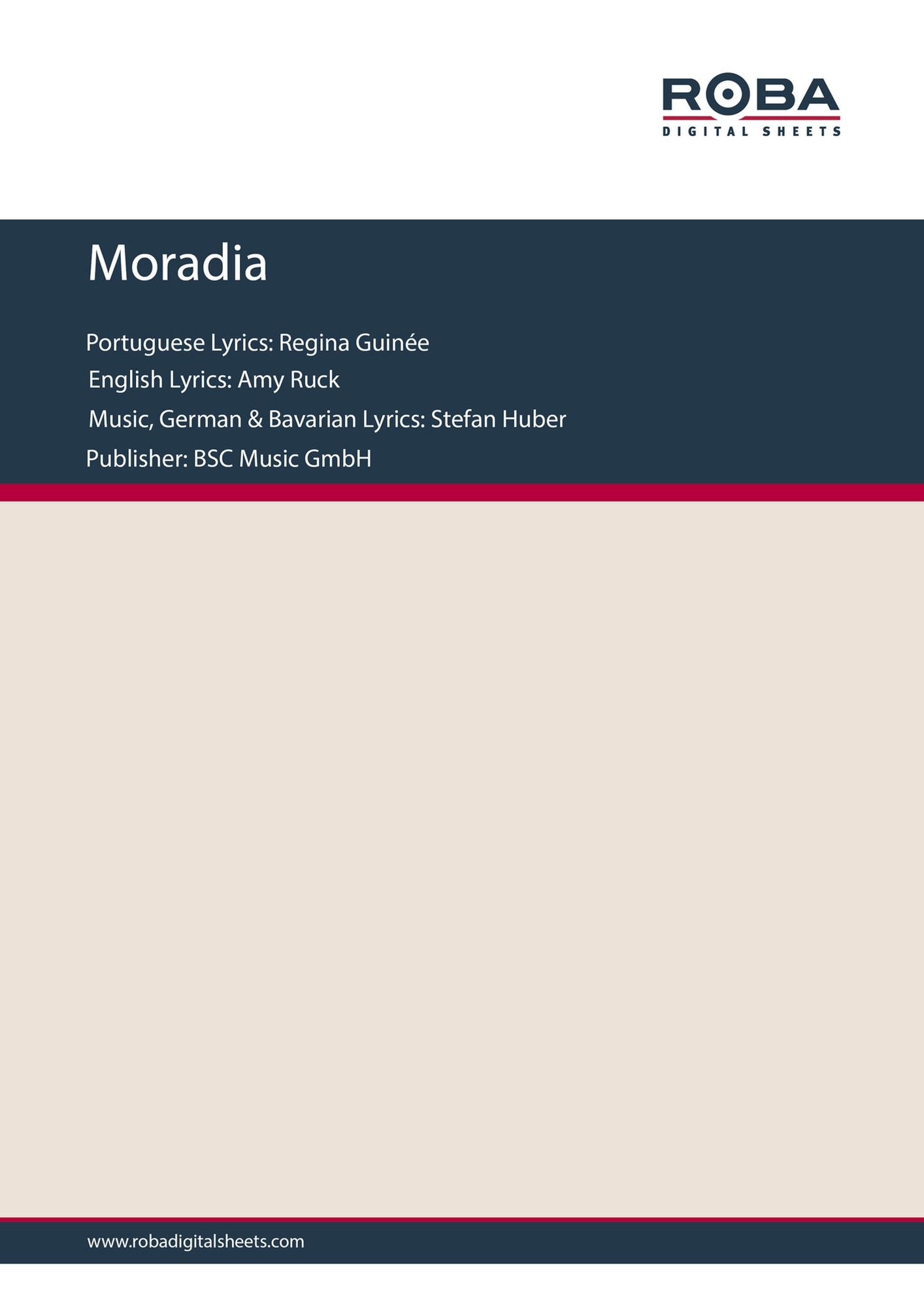 Moradia: piano sheet music