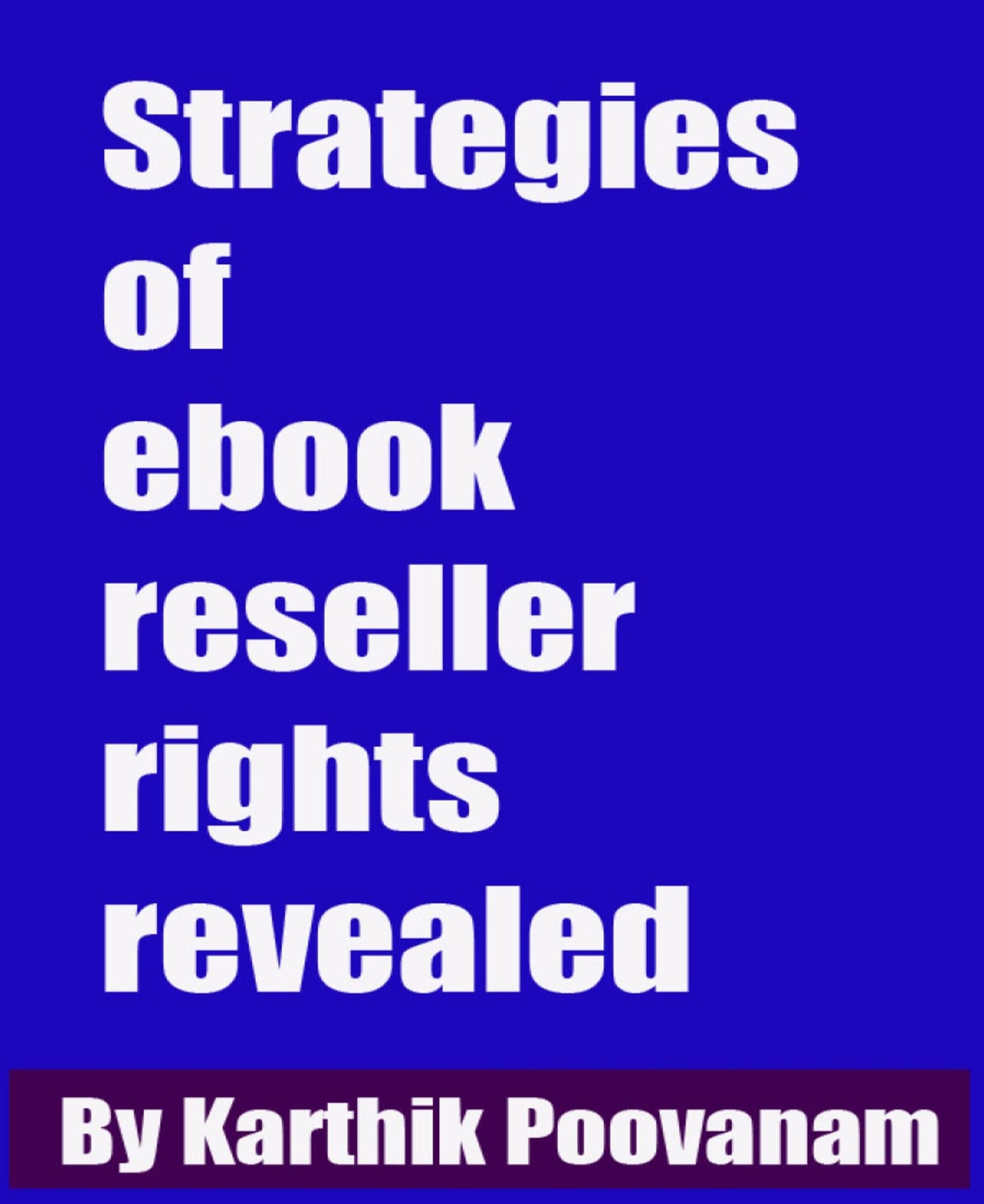 Strategies of ebook reseller rights revealed