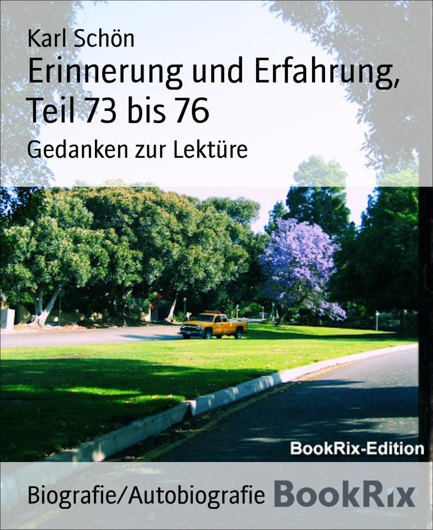 Erinnerung und Erfahrung, Teil 73 bis 76: Gedanken zur Lektüre
