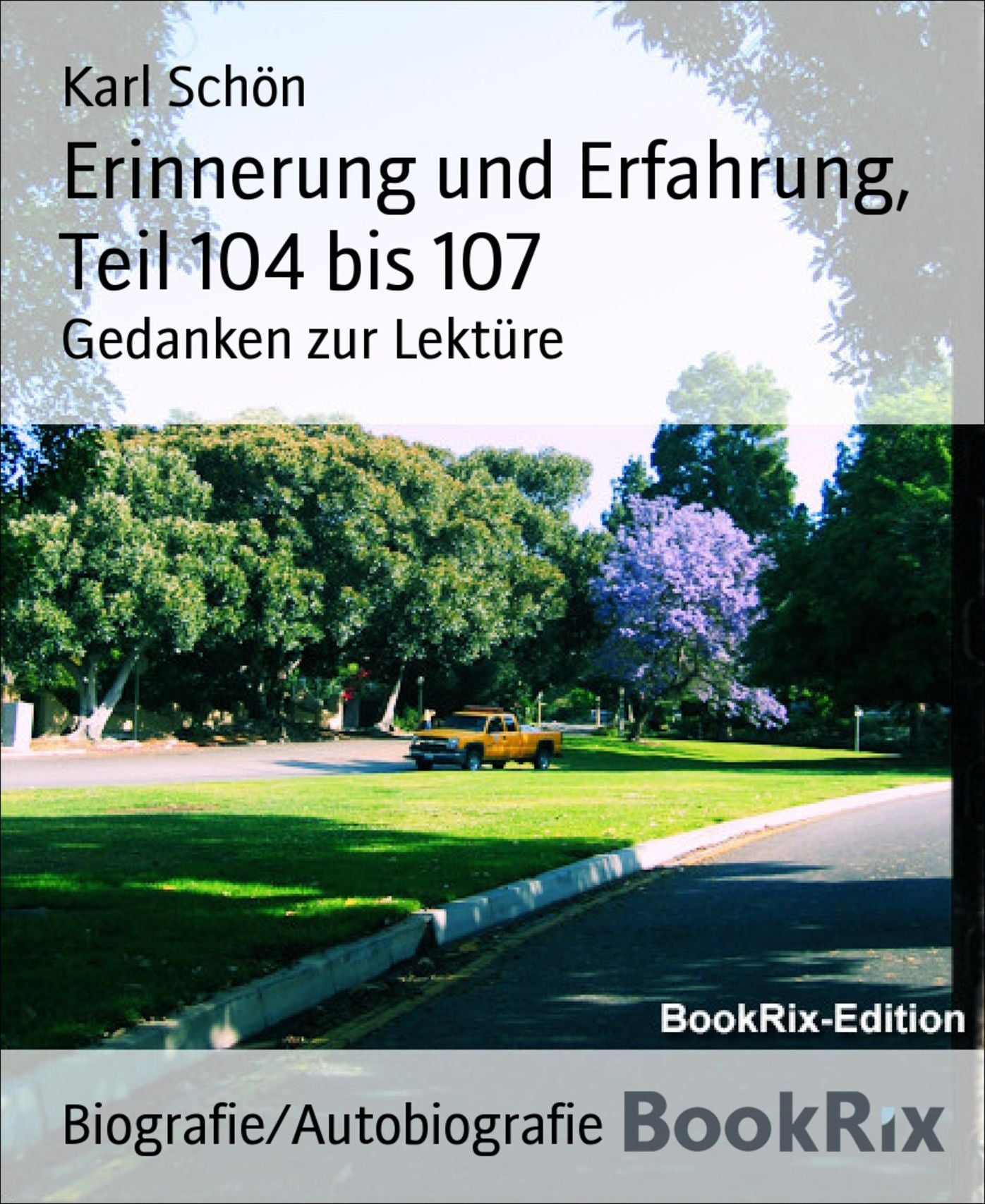 Erinnerung und Erfahrung, Teil 104 bis 107: Gedanken zur Lektüre