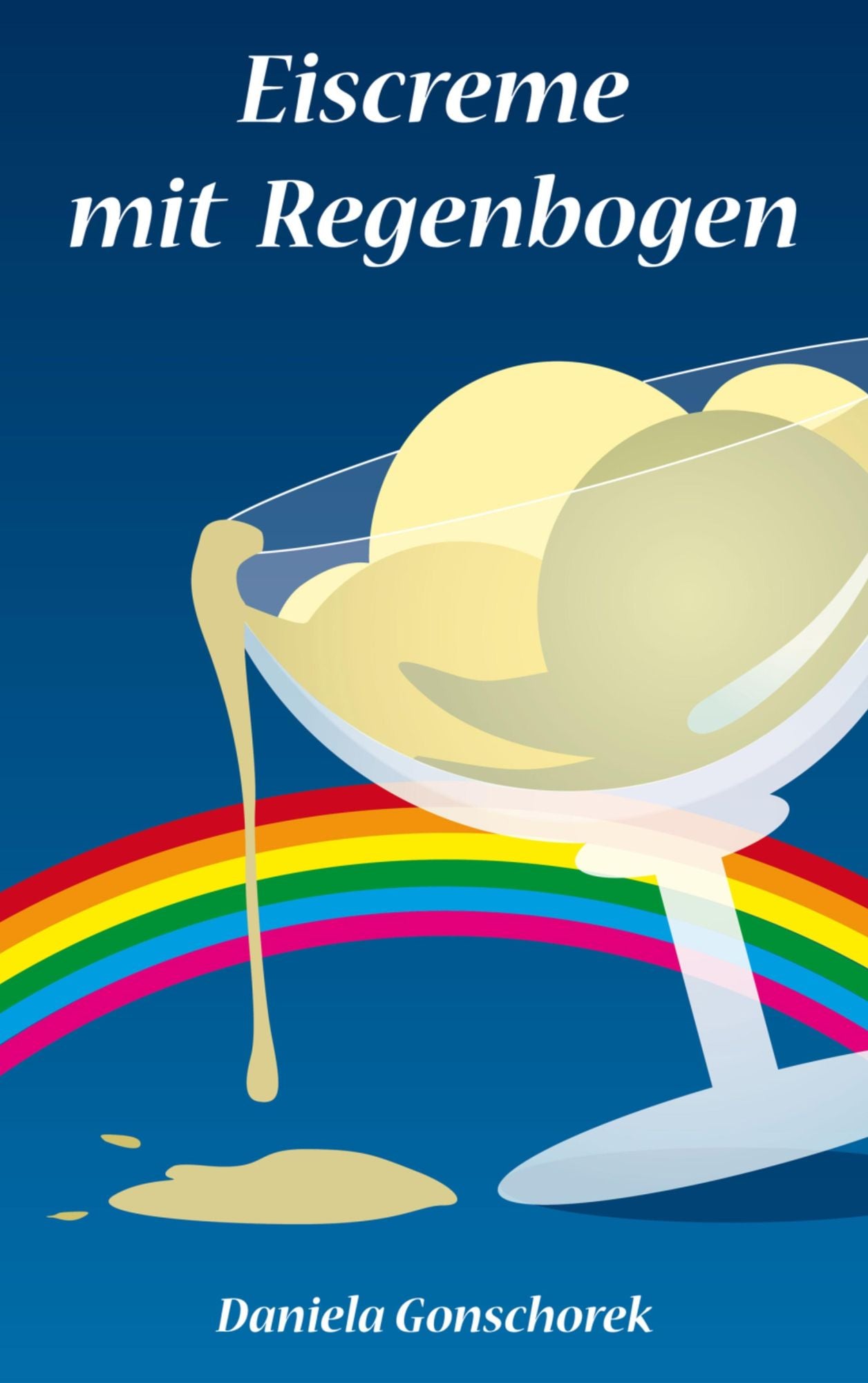 Eiscreme mit Regenbogen