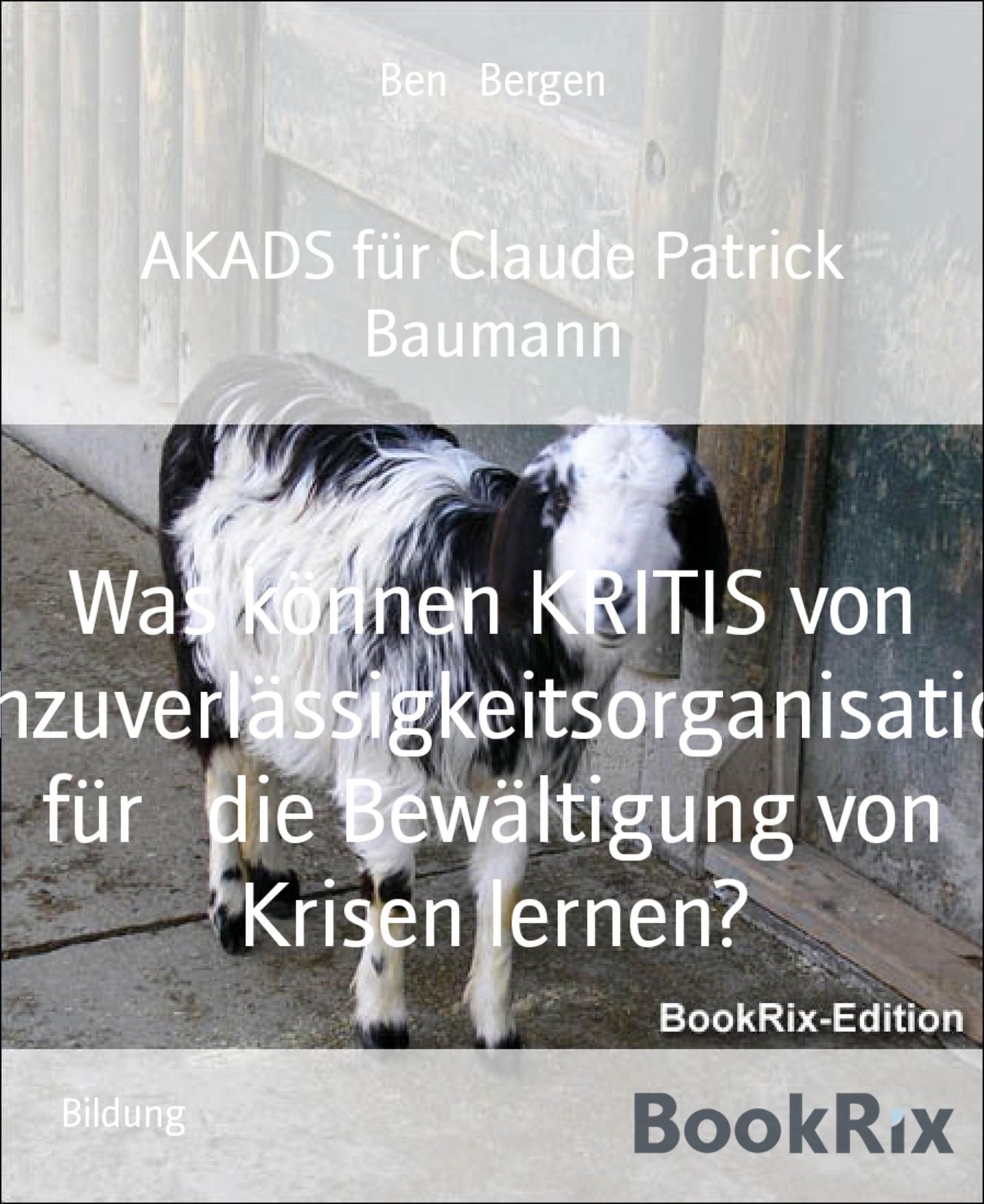 Was können KRITIS von Hochzuverlässigkeitsorganisationen für die Bewältigung von Krisen lernen?: AKADS für Claude Patrick Baumann