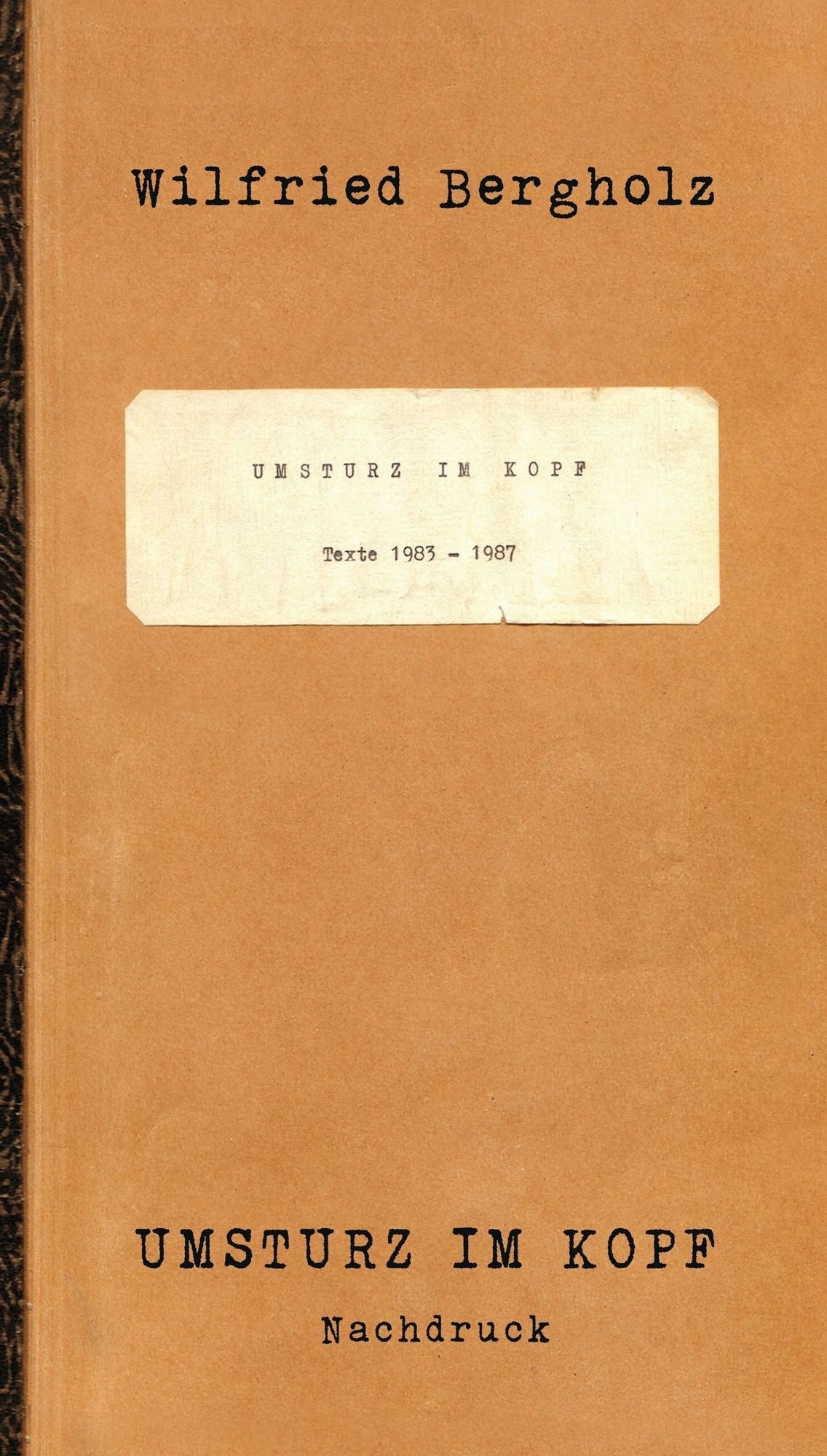 Umsturz im Kopf: Texte 1983 - 1987 Nachdruck