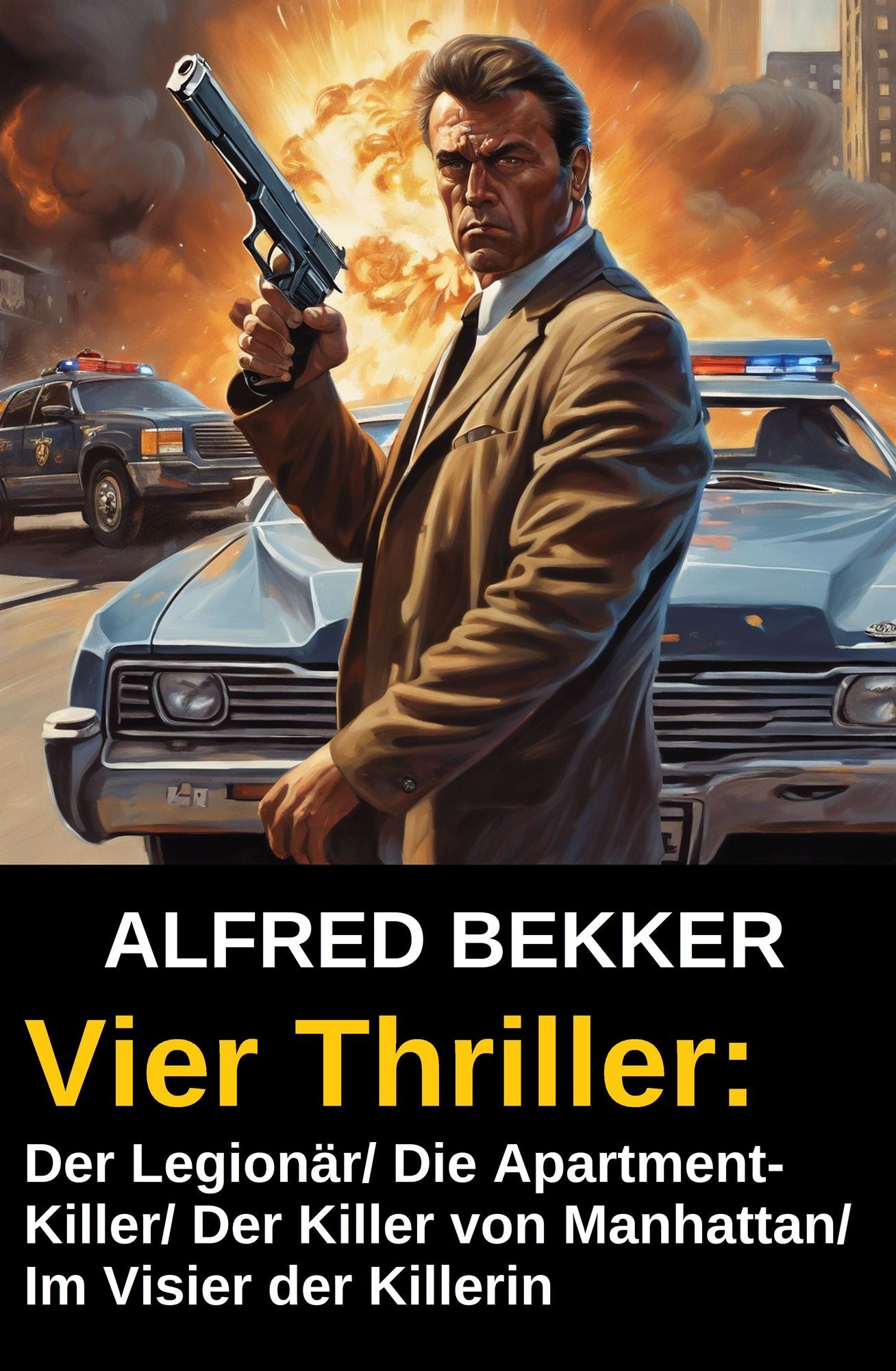 Vier Alfred Bekker Thriller: Der Legionär/ Die Apartment-Killer/ Der Killer von Manhattan/ Im Visier der Killerin: Alfred Bekker Sammelband