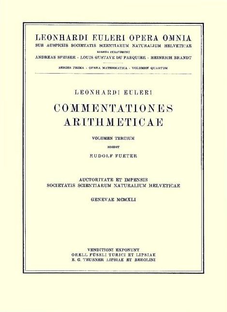 Commentationes arithmeticae 4th part