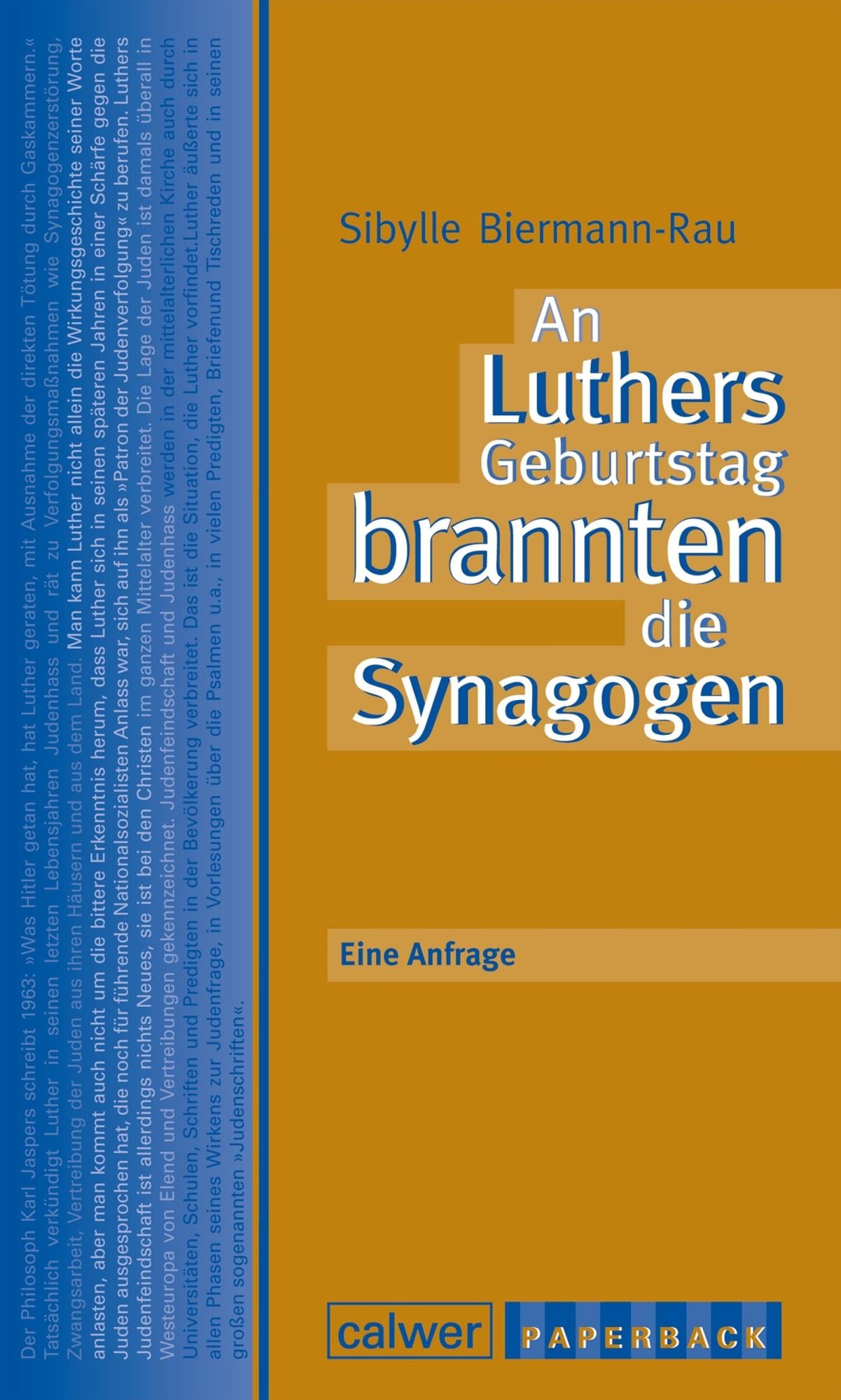 An Luthers Geburtstag brannten die Synagogen: Eine Anfrage