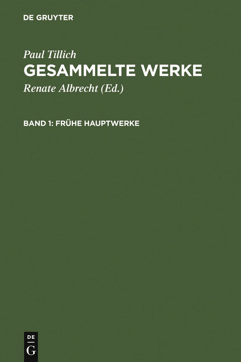 Fruhe Hauptwerke