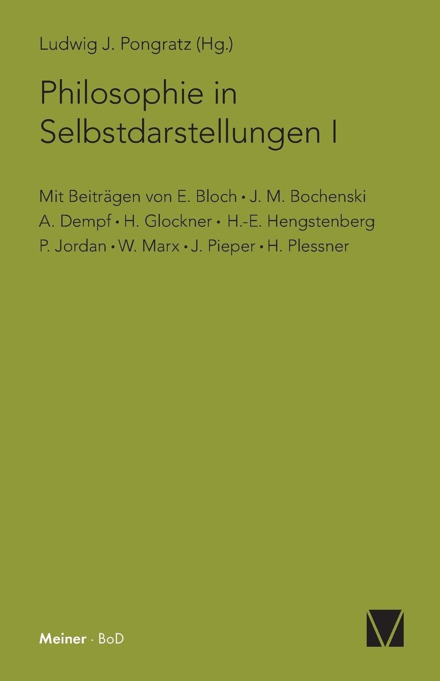 Philosophie in Selbstdarstellungen I