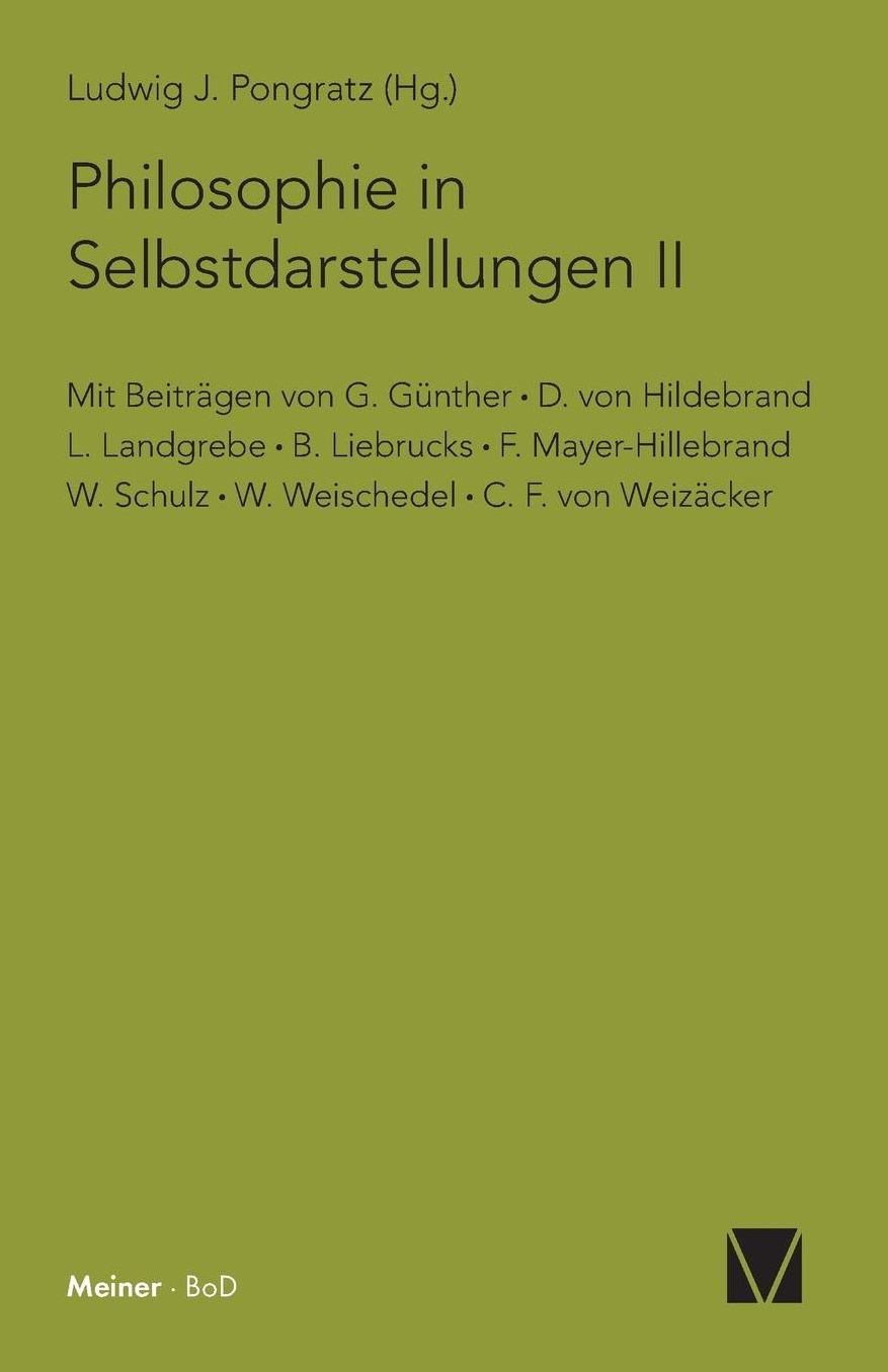 Philosophie in Selbstdarstellungen II