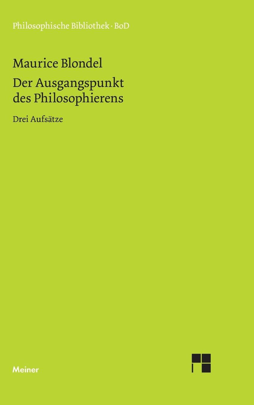 Der Ausgangspunkt Des Philosophierens