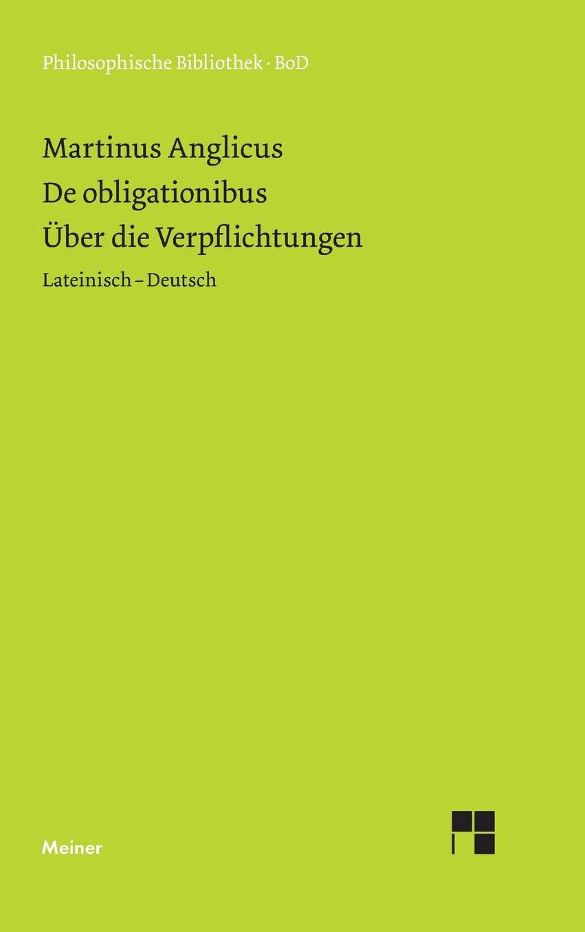 de Obligaionibus. Uber Die Verpflichtungen.
