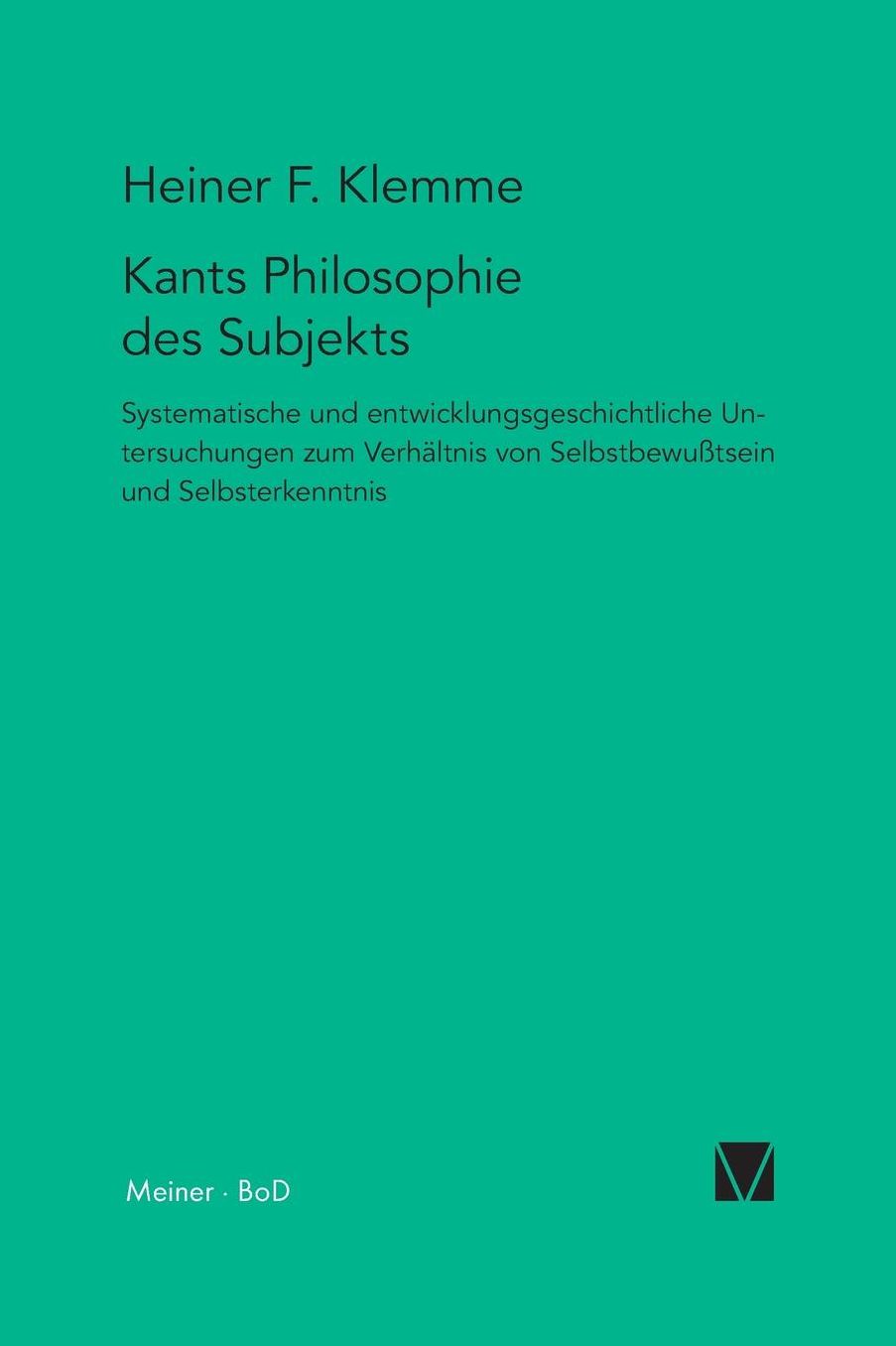 Kants Philosophie Des Subjekts