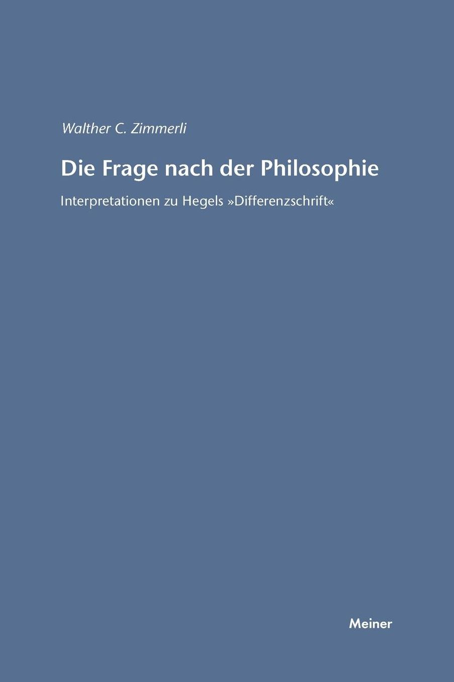 Die Frage nach der Philosophie