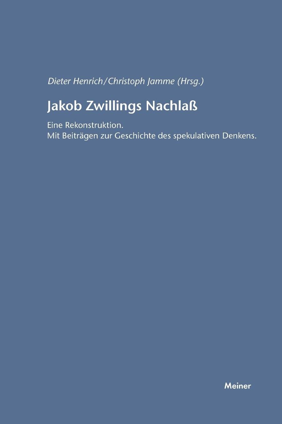 Jakob Zwillings Nachlaß