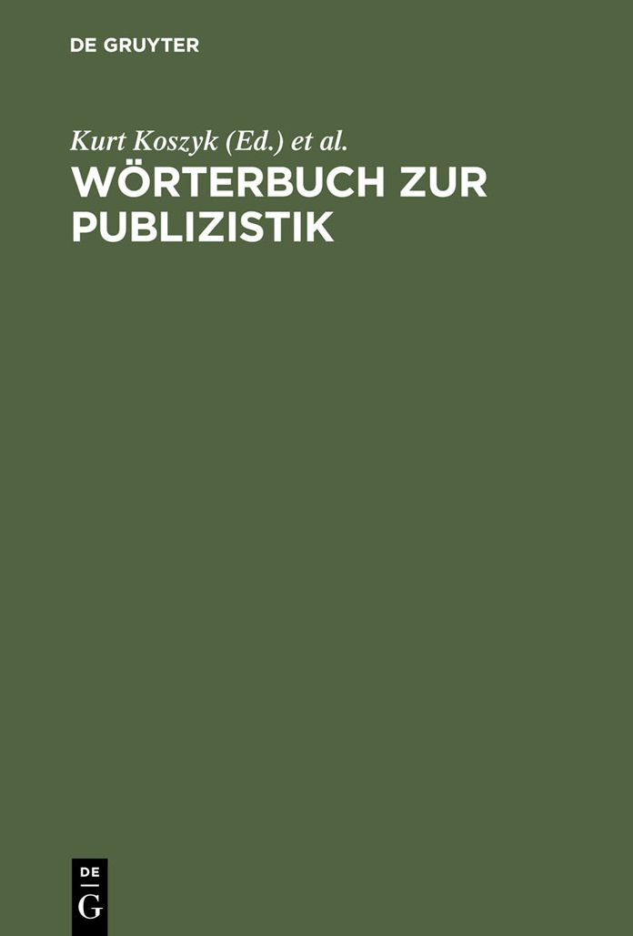 Worterbuch zur Publizistik