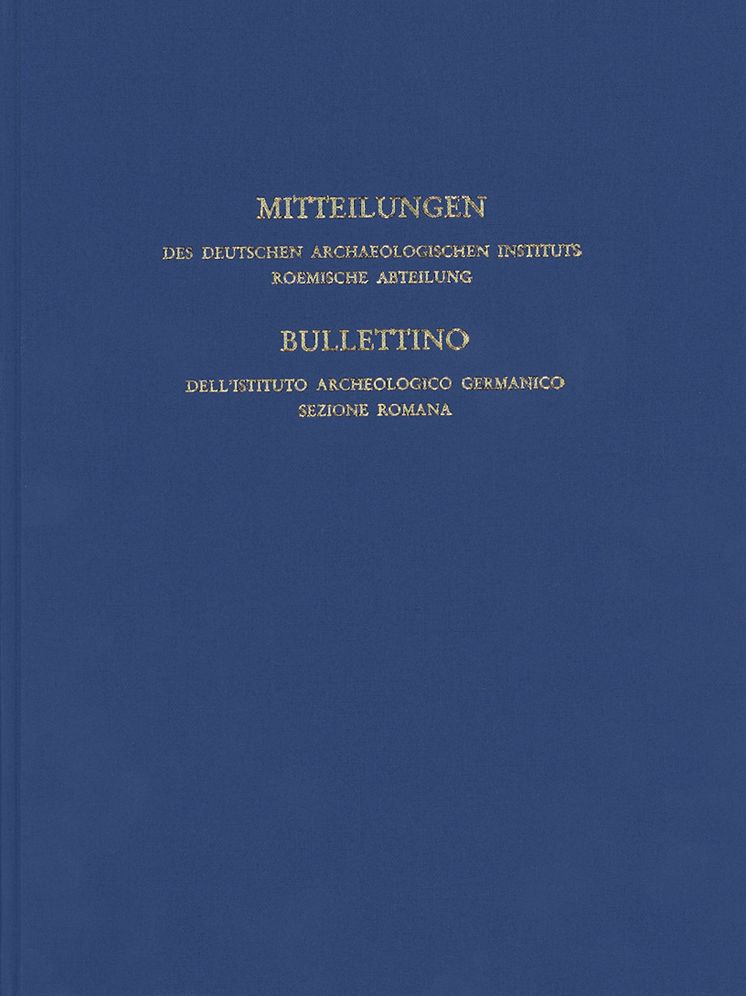 Mitteilungen des Deutschen Archaologischen Instituts, Romische Abteilung: Band 120, 2014
