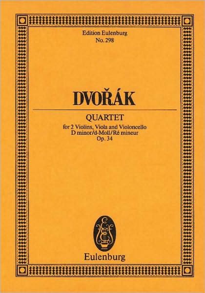 String Quartet in D Minor, Op. 34, B 75: Study Score