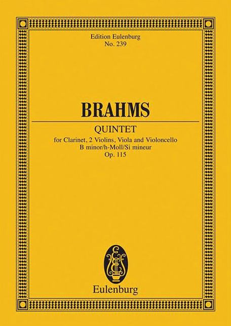 Quintet in B minor, Op. 115: Study Score
