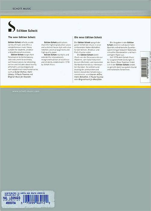 Sonatas and Partitas: for Solo Violin