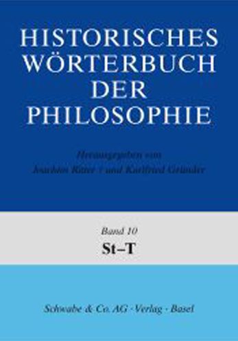 Historisches Worterbuch der Philosophie Gesamtwerk Bd. 1-13: St - T