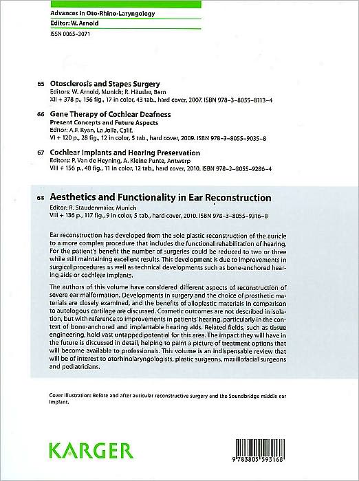 Aesthetics and Functionality in Ear Reconstruction (Advances in Oto-Rhino-Laryngology Series)