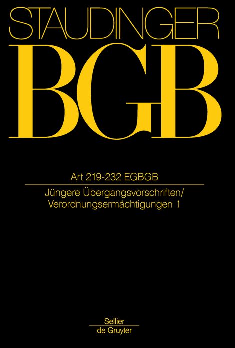 Art 219-232: (Jungere Ubergangsvorschriften / Verordnungsermachtigungen)
