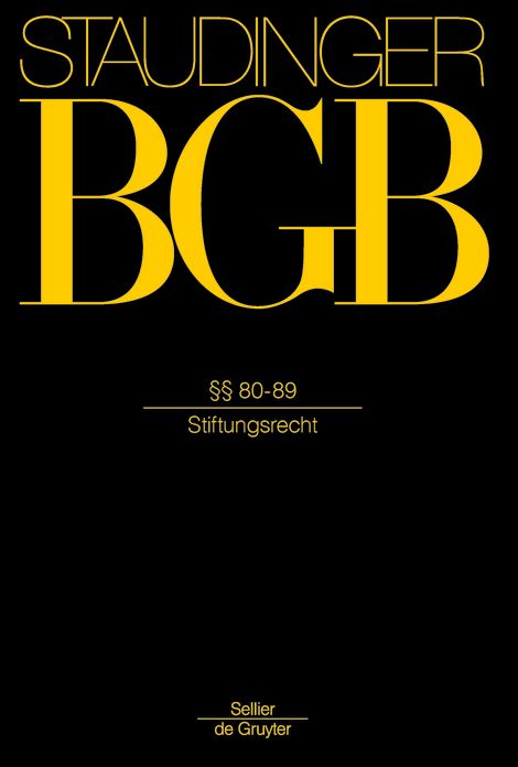 80-89: (Juristische Personen 2 - Stiftungsrecht)