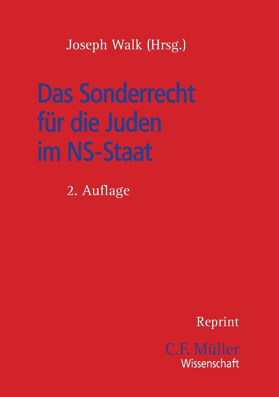 Das Sonderrecht Fur Die Juden Im NS-Staat