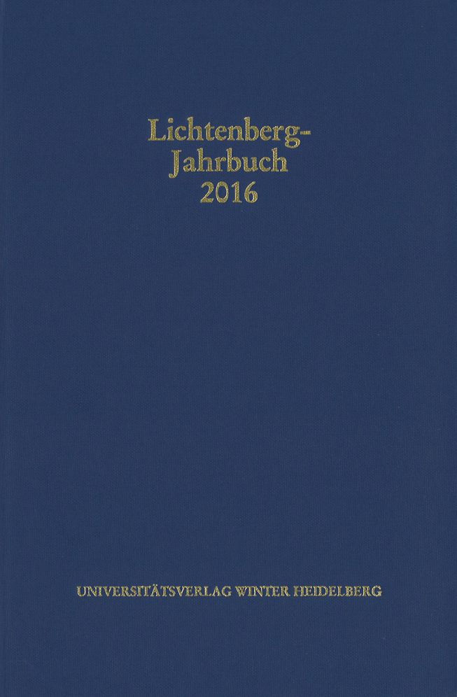 Lichtenberg-Jahrbuch 2016
