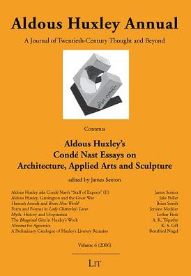 Aldous Huxley Annual : A Journal of Twentieth-Century Thought and Beyond