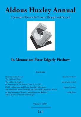 Aldous Huxley Annual : A Journal of Twentieth-Century Thought