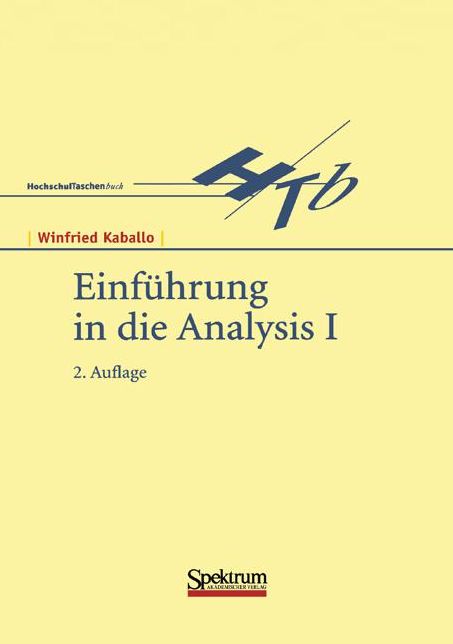 Einfuhrung in die Analysis I