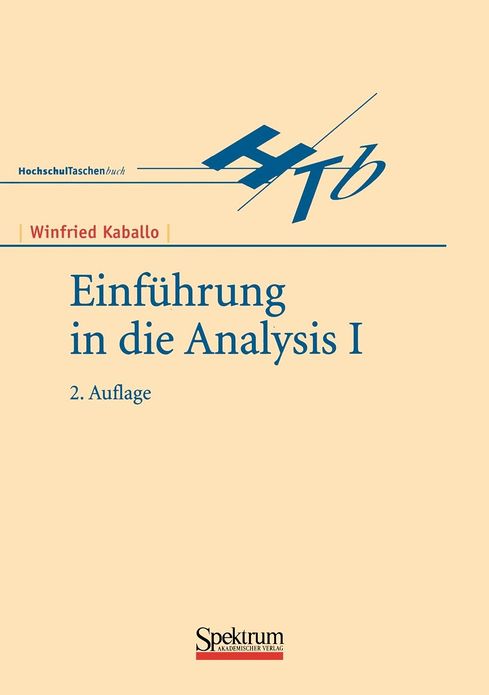 Einfuhrung in die Analysis I
